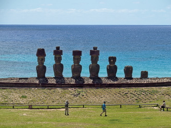 Moai am Anakena-Beach