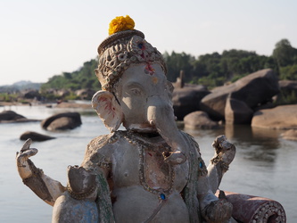 Ganesha am Tungabhadra-Fluss
