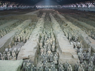 Terrakotta-Armee in der ersten großen Halle