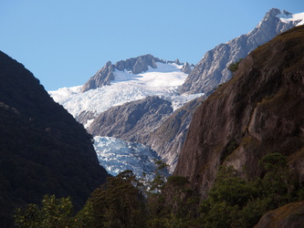 Blick auf den Franz Josef Gletscher