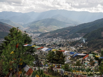 Blick über Thimphu
