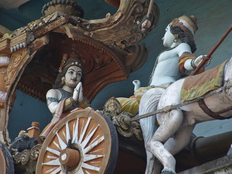 Arjuna und Krishna - Szene aus der Bhagavad Gita
