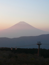 Mount Fuji im Abendlicht