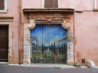 Alte Tür mit Malerei