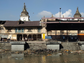 Verbrennungsstellen am Bagmati-Fluss in Pashupatinath