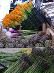 Marktstand auf dem Campo di Fiori