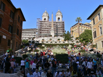 Trinità dei Monti - Spanische Treppe mit Blumendekoration