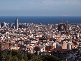 Ausblick auf Barcelona vom Park Güell