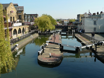 Kanal-Schleuse am Camden Lock Market