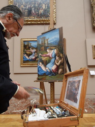 Künstler im Louvre