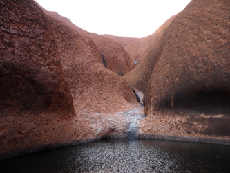 Wasserloch am Rand des Uluru