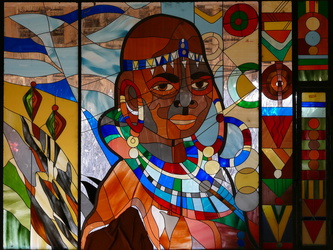 Samburu Game Lodge - Mosaikfenster