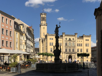 Zittau - Markt mit Rathaus