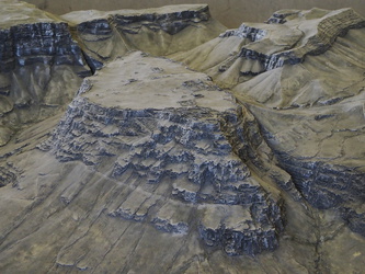 Modell der alten Festung auf dem Tafelberg Massada