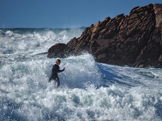 Quiberon - Surfer am Plage de Port Blanc