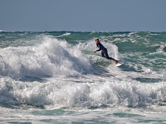 Quiberon - Surfer am Plage de Port Blanc