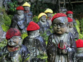 Rakan-Statuen am Tempel Daisho-in