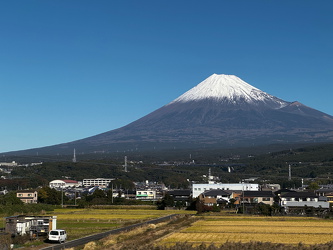Ausblick auf den Fuji aus dem Shinkansen