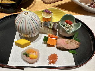 Dinner-Menu im Oishiya-Ryokan