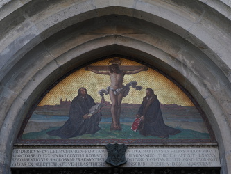 Lutherstadt Wittenberg - Schlosskirche - Mosaik über der Thesentür