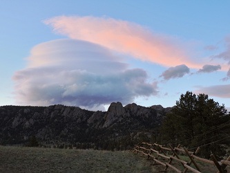 Abendwolken an der Devils Gulch Road