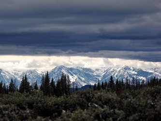 Erster Blick auf die Teton Range