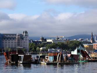 Schwimmende Saunalandschaft