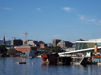 Schwimmende Saunalandschaft