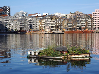 Enteninsel neben der Bispebroen Brücke
