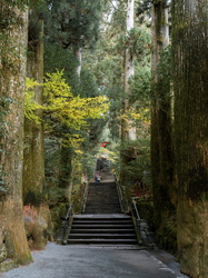 Treppe zum Kuzuryo Shrine